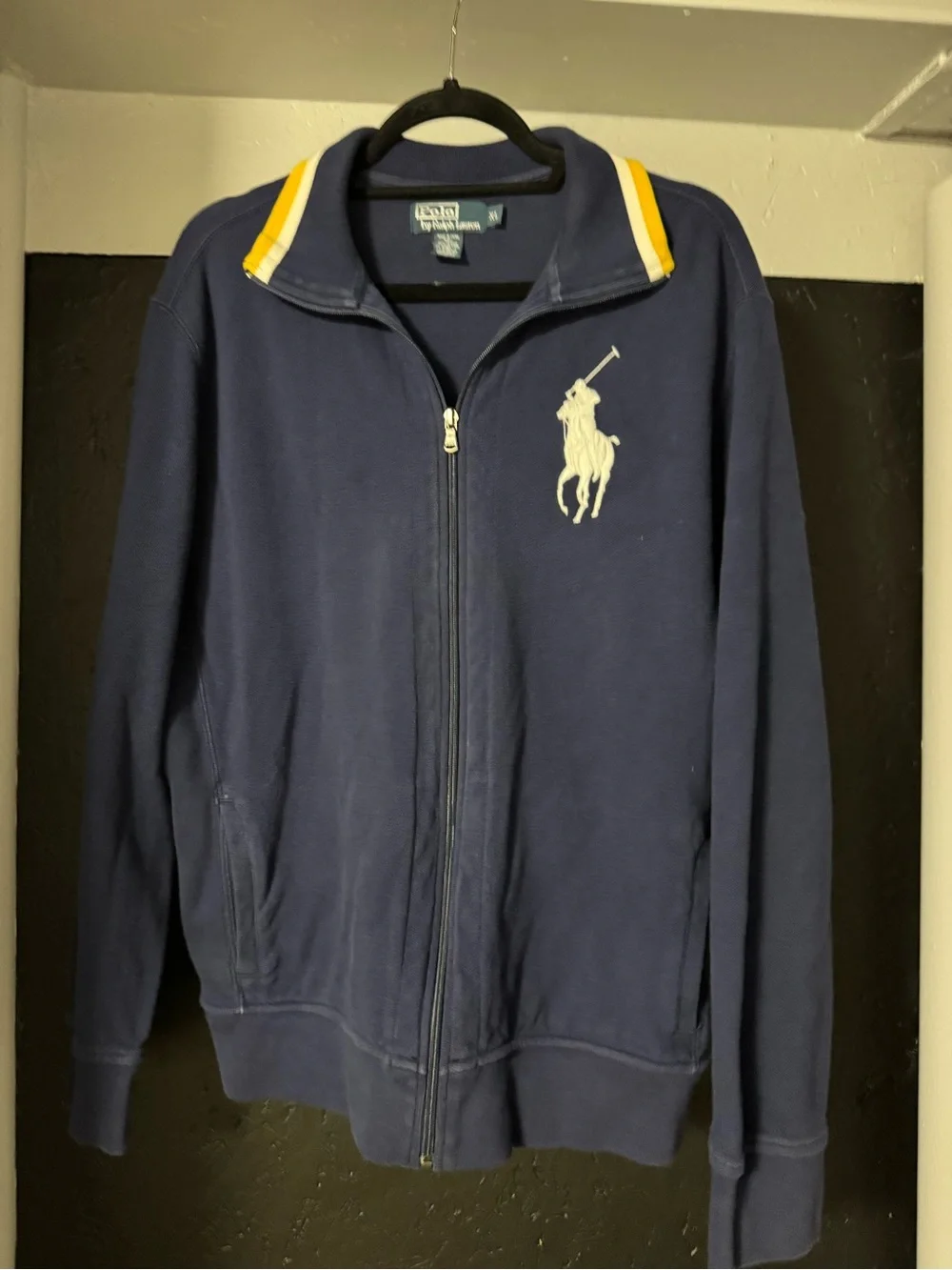 Ralph Lauren Full-Zip Navy Blue Jacket, Size XL.